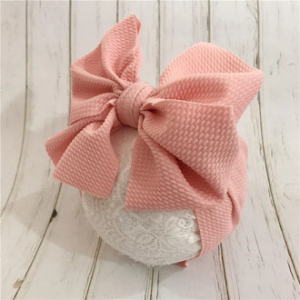7'' Big Bows Texture Top Knot For Girls Chic Kids Winter Solid Wide Headband Hair Bow 2019 New DIY Hair Accessories Head wrap