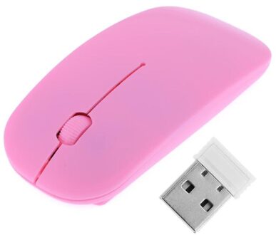 7 Candy Kleur 2.4GHz 1000 DPI 3-Knop Ultra Dunne Usb Draadloze Optische Optische Gaming Muis Voor Computer PC Laptop Desktop Roze