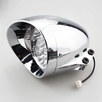 7 "Chrome LED Motorfiets Accessoires Retro Bullet Koplamp Voor Harley Davidson Cafe Racer Bobber Choppers Motor Koplamp