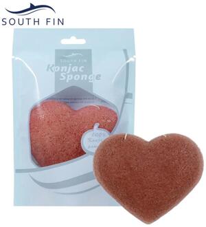 7 Color Heart-shaped Natural Soft Konjac Facial Puff Face Cleanse Washing Sponge Exfoliator Cleansing Sponge Puff 05