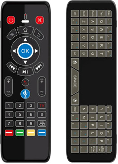 7 Colors Backlights Touch pad game Mini Keyboard for Air Mouse Voice Remote Gyro scope 2.4G IR LED light for TV Box Smart TV