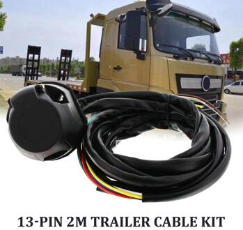 7 Core 2M Trailer Kabel Kit Trailer Socket Set 13 Pin Elektrische Kit E-Kit Harnas Tractie Haak auto Accessoires