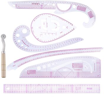 7 Delige Set Metrische Heerser Kleren Curve Naaien Heerser Tekening Stencil Maken Grading Curve Regel Patroon Maken Accessoires Maken