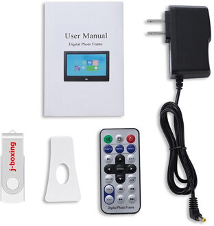 7 "Digitale Fotolijst Foto Album Muziekspeler Lcd Wekker Video/Muziek Speler Fotoalbum Afstandsbediening Met 32 Gb U Disk Wit eu stekker