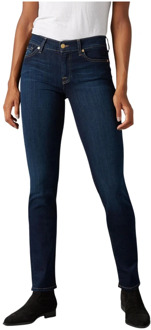 7 For All Mankind Bair gespoeld indigo Mid Rise Roxanne Jeans 7 For All Mankind , Blue , Dames - W28,W25