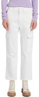 7 For All Mankind Cropped Trousers 7 For All Mankind , White , Dames - W25