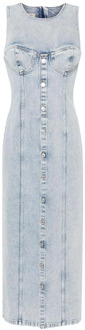 7 For All Mankind Denim Corselette Jurk 7 For All Mankind , Blue , Dames - L,Xs