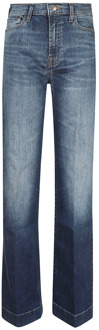 7 For All Mankind Donkerblauwe Moderne Dojo Retro Jeans 7 For All Mankind , Blue , Dames - W24,W30