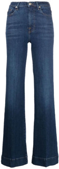 7 For All Mankind Flared jeans met hoge taille en donkere wassing 7 For All Mankind , Blue , Dames - W29,W28