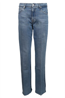 7 For All Mankind High waist two toned jeans Stovepipe  blauw - 26,27,28,29,30,31,