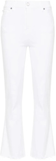 7 For All Mankind High-waisted bootcut jeans met rafelzoom 7 For All Mankind , White , Dames - W26,W27,W24,W28,W29