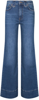 7 For All Mankind Hoge Taille Flared Blauwe Jeans 7 For All Mankind , Blue , Dames - W29,W26,W27,W28