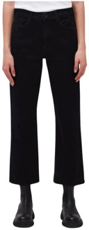 7 For All Mankind Hoge taille rechte pijp jeans 7 For All Mankind , Black , Dames - W28,W24
