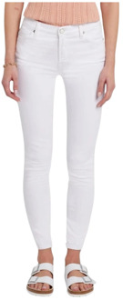 7 For All Mankind Hoge Taille Skinny Crop Jeans Wit 7 For All Mankind , White , Dames - W26,W25,W24