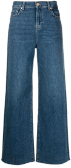 7 For All Mankind Klassieke high-waisted jeans met rafelzoom 7 For All Mankind , Blue , Dames - W28,W27,W29,W26