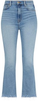 7 For All Mankind Korte Flare Hoge Taille Jeans 7 For All Mankind , Blue , Dames - W26,W32,W25,W28,W29,W31,W27,W30
