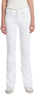7 For All Mankind Pure White Bootcut Tailorless met Distressed Zoom 7 For All Mankind , White , Dames - W25,W26,W30,W24,W28,W32