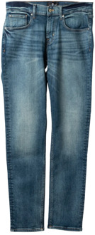 7 For All Mankind Slimmy Tapered Fit Jeans voor heren 7 For All Mankind , Blue , Heren - Xl,L,M,S,3Xl,5Xl,4Xl