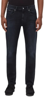 7 For All Mankind Slimmy taps toelopende speciale editie stretch tek principe zwart 7 For All Mankind , Blue , Heren - W33,W30