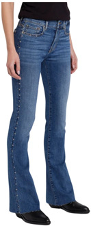 7 For All Mankind Studded Bootcut Tailorless Jeans 7 For All Mankind , Blue , Dames - W29,W28,W25