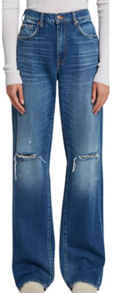 7 For All Mankind Wide Jeans 7 For All Mankind , Blue , Dames - W27,W28