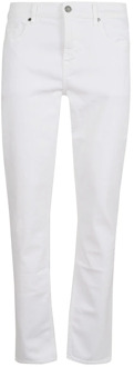 7 For All Mankind Witte Slimmy Luxe Performance Jeans 7 For All Mankind , White , Heren - W36,W30,W32,W33,W34