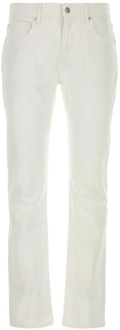 7 For All Mankind Witte Stretch Denim Straight Jeans 7 For All Mankind , White , Heren - W34,W31,W32,W36,W30,W33