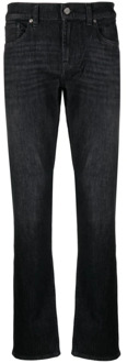 7 For All Mankind Zwarte Slimmy Pleasant Jeans 7 For All Mankind , Black , Heren - W38,W36,W33,W32,W30,W34,W31