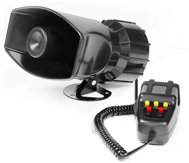 7-Geluid Luid Auto Waarschuwing Alarm Truck Alarm Luidspreker 12V 60W Sirene Luchthoorn Megafoon Politie Brandweer auto Hoorn 110DB