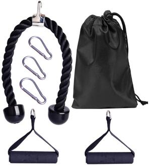7-In-1 Arm Sterkte Touw Set Kabel Machine Accessoires Lange Tricep Pull Down Touw Betrouwbare Weerstand Band kit Voor Fitness