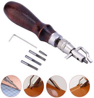 7 In 1 Multifunctionele Lederen Papier Doek Craft Tool Set Handheld Edge Drukken Snijden Groover DIY Hand Stiksels naaien Tool