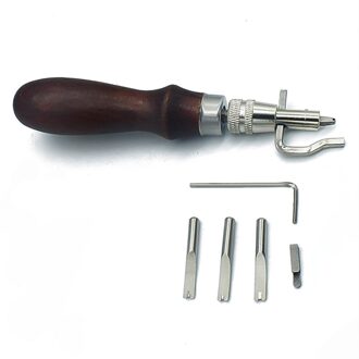 7-In-Een Groover Multifunctionele Groovende Apparaat Diy Handgemaakte Lederen Trimmer Rand Houder Rand Threader Carving gereedschap