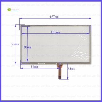 7 inch 4 lins HLD-TP-1135 Touchscreen Voor GPS AUTO dit is compatibel 167mm * 92mm sensor glas dit's 167*92