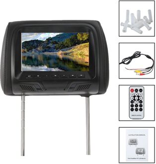 7 Inch Car Seat Terug Hoofdsteun Lcd Display Afstandsbediening MP5 Speler Monitor Auto Hoofdsteun Speler Monitor Speler Hoofdsteun Monitor zwart 1