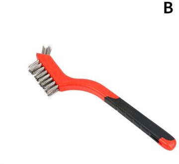 7 Inch Mini Roestvrij Staaldraad Nylon Draad Reiniging Dubbelzijdige Borstel Te Reinigen En Roest Industriële Koperdraad tandenborstel Donker Kaki