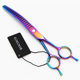 7 inch Pet Grooming Gebogen Dunner Scissor Hond Kat Hair Cut Kappers Shear Clipper Professionele Schaar met Case