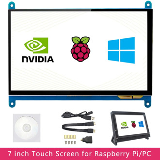 7 inch Raspberry Pi 4 Model B 3B LCD Display Touch Screen 1024*600 800*480 HDMI TFT Optional Holder for Nvidia Jetson Nano PC