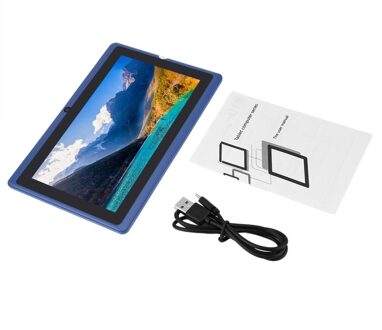 7 Inch Refurbished Q88 Quad-Core Wifi Tablet Zeven-Inch Usb Voeding 512Mb + 4Gb duurzaam Praktische Tablet Blauw