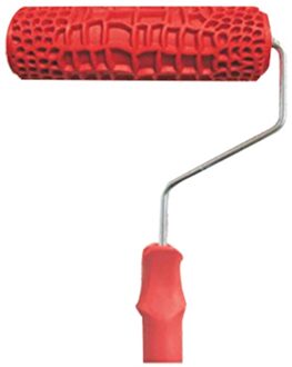 7 Inch Reliëf Krokodillenleer Schilderen Roller Met Handvat Voor Wanddecoratie Y5JA