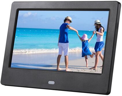 7 Inch Scherm Led Backlight Hd Digitale Fotolijst Elektronisch Fotoalbum Muziek Film Volwaardige Goede zwart