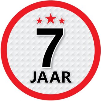 7 jaar leeftijd sticker rond 15 cm verjaardag versiering Multi