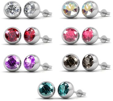 7 kettingen en 7 paar oorbellen - Multi Veelkleurig