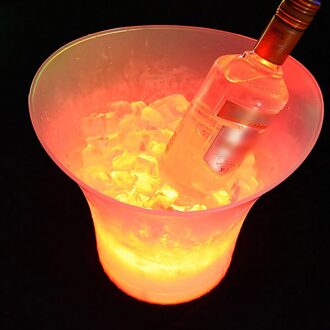 7 Kleur 5L Waterdichte Plastic Led Ijsemmer Kleur Bars Nachtclubs Led Light Up Champagne Wijn Bier Emmer Bars Night party