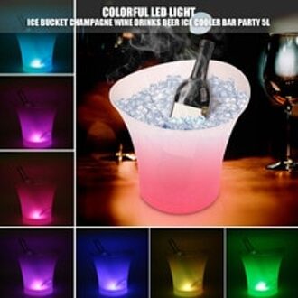 7 Kleur Led 5L Waterdichte Plastic Led Ijsemmer Kleur Bars Nachtclubs Led Light Up Champagne Bier Emmer Bars night Party