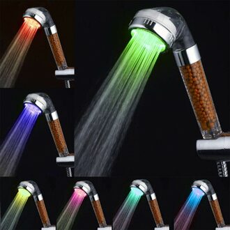 7 Kleur Veranderende Led Anion Spa Douchekop Temperatuurregeling Badkamer Hoge Druk Waterbesparende Handdouche Hoofd seven kleur