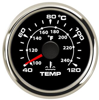 7 Kleuren Backlight Water Temperatuurmeter 52Mm Water Temp Meter 40 ~ 120 Celsius 3/8 Npt Sensor Voor Marine boot Auto Indicator BS