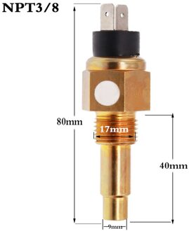 7 Kleuren Backlight Water Temperatuurmeter 52Mm Water Temp Meter 40 ~ 120 Celsius 3/8 Npt Sensor Voor Marine boot Auto Indicator NPT38 sensor