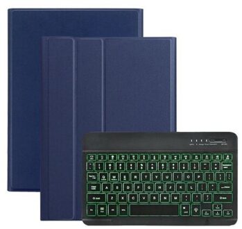 7 Kleuren Backlit Bluetooth Keyboard Case Voor Samsung Galaxy Tab S4 10.5 Toetsenbord Case T830 T835 SM-T830 SM-T835 Cover Funda. Blauw