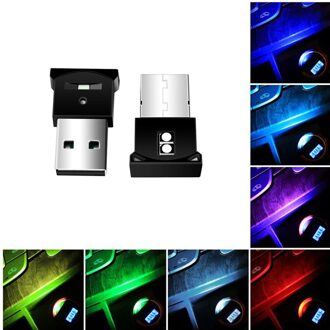 7 Kleuren-In-1 Verandering Mini Usb Licht Auto Led Omgevingslicht Auto Interieur Decoratieve Lamp Auto Neon interieur Modeling Licht In Auto