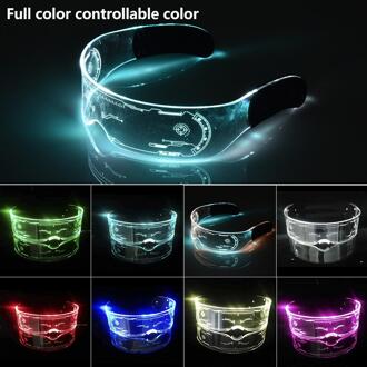 7 Kleuren Led Lichtgevende Glazen Futuristische Elektronische Visor Bril Light Up Glazen Prop Voor Halloween Festival Prestaties Top